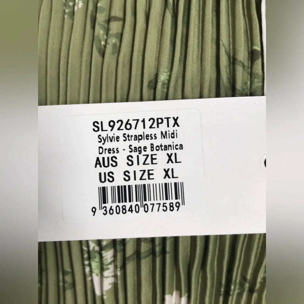 Petal & Pup Sylvie Floral Strapless Midi Dress, Women's Size XL -Sage Botanica - Picture 5 of 11